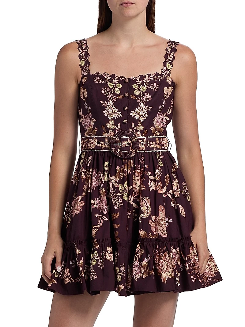 Savi Belted Cotton Minidress