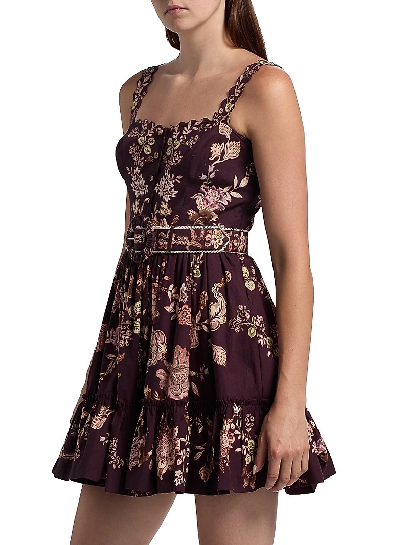 Savi Belted Cotton Minidress