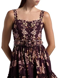 Savi Belted Cotton Minidress