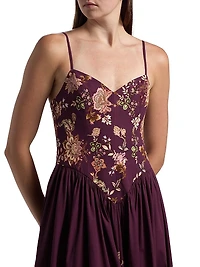 Savi Floral Sleeveless Maxi Dress