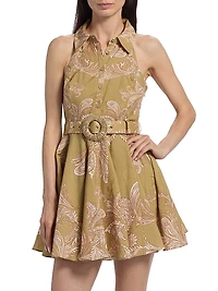 Sakhi Paisley Belted Minidress