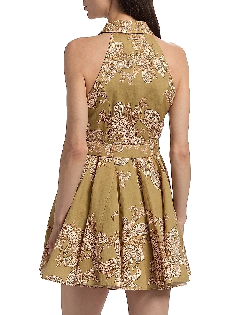 Sakhi Paisley Belted Minidress