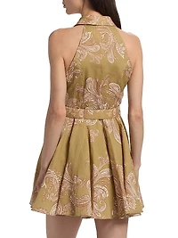 Sakhi Paisley Belted Minidress
