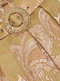 Sakhi Paisley Belted Minidress