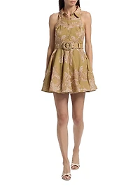Sakhi Paisley Belted Minidress