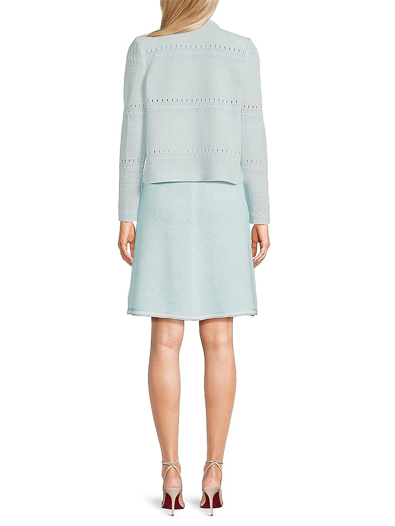 Crochet Open-Front Jacket