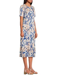 Floral Jacquard Knit Midi-Dress