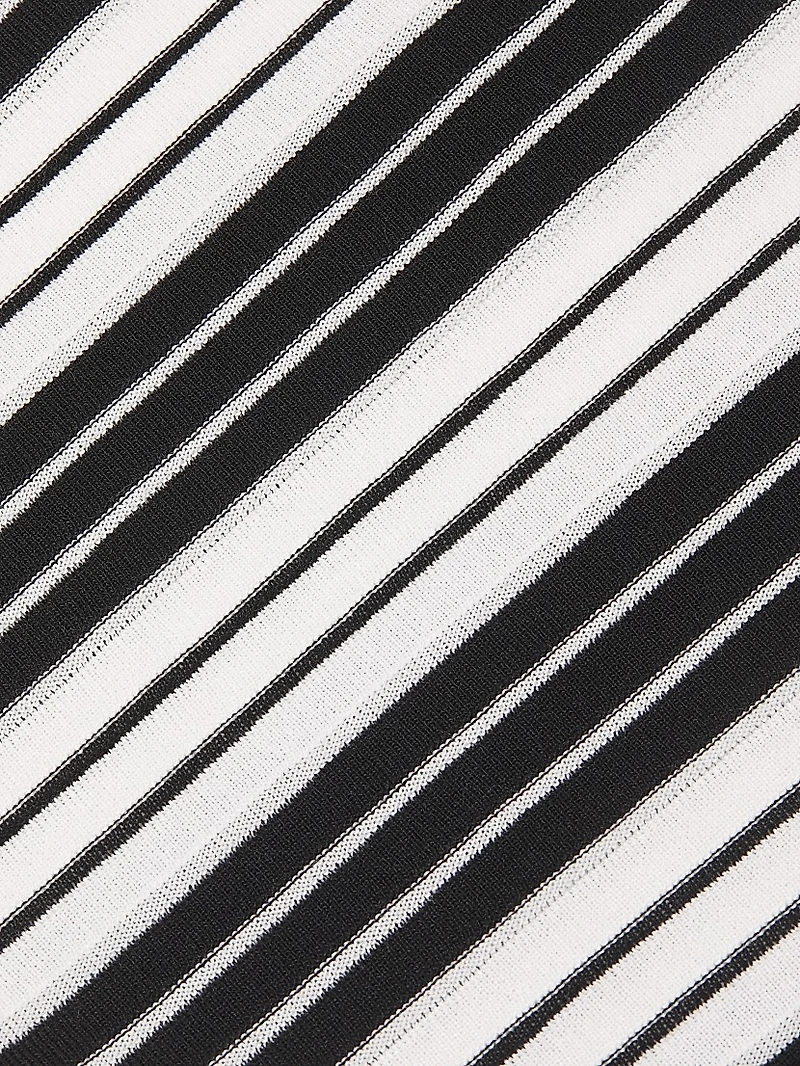 Striped Cap-Sleeve Top