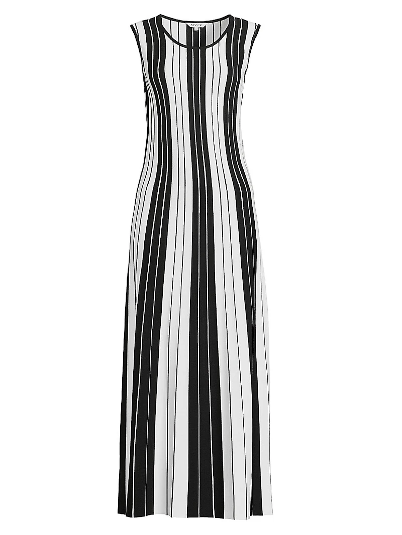 Striped A-Line Maxi Dress