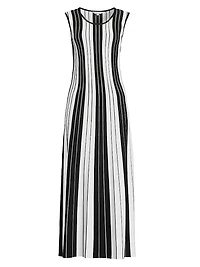 Striped A-Line Maxi Dress