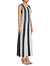 Striped A-Line Maxi Dress