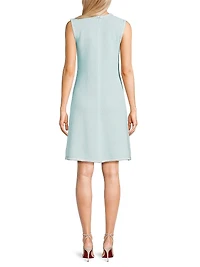 Modern Fit Crochet-Knit Knee-Length Dress