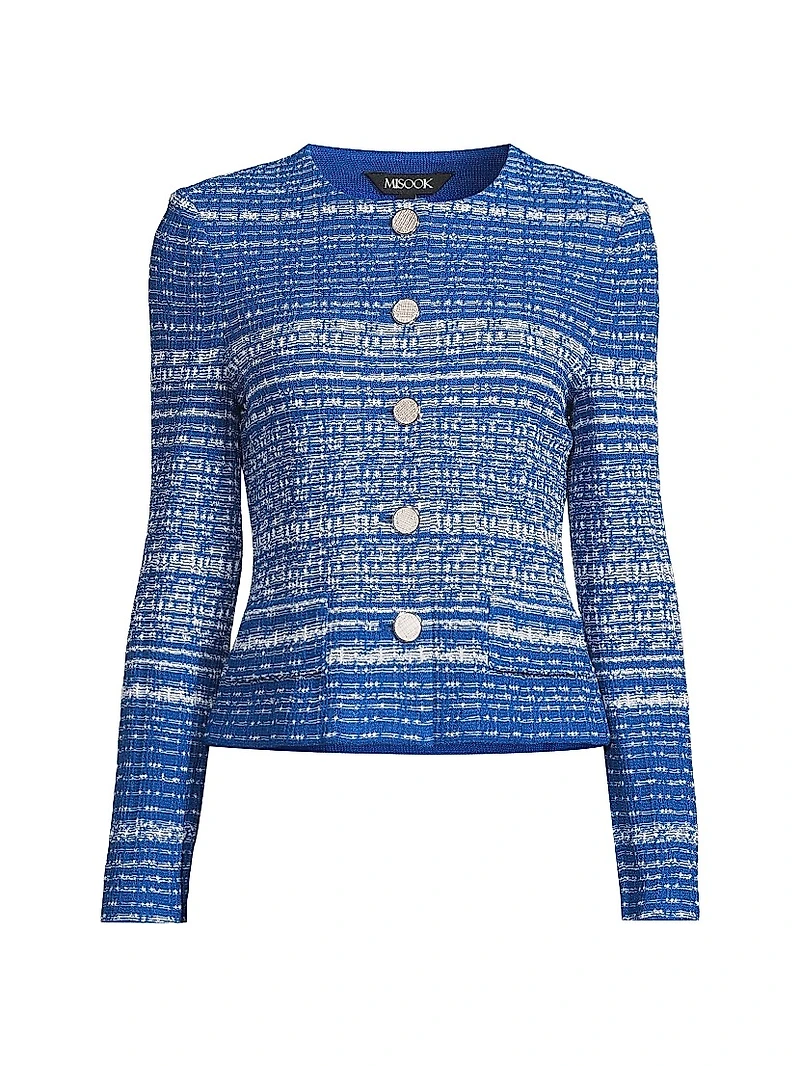 Mélange Tweed Knit Jacket