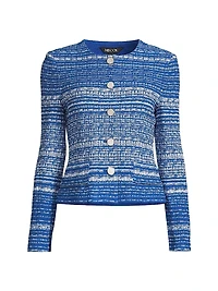 Mélange Tweed Knit Jacket