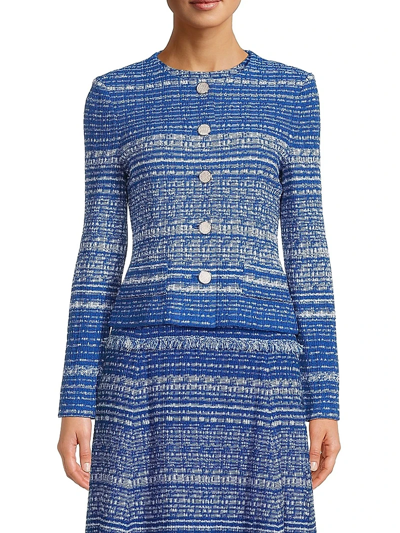 Mélange Tweed Knit Jacket