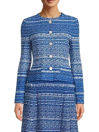 Mélange Tweed Knit Jacket