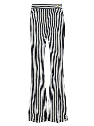 Lola Denim Stripes Crop Pants