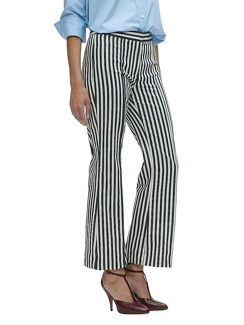 Lola Denim Stripes Crop Pants