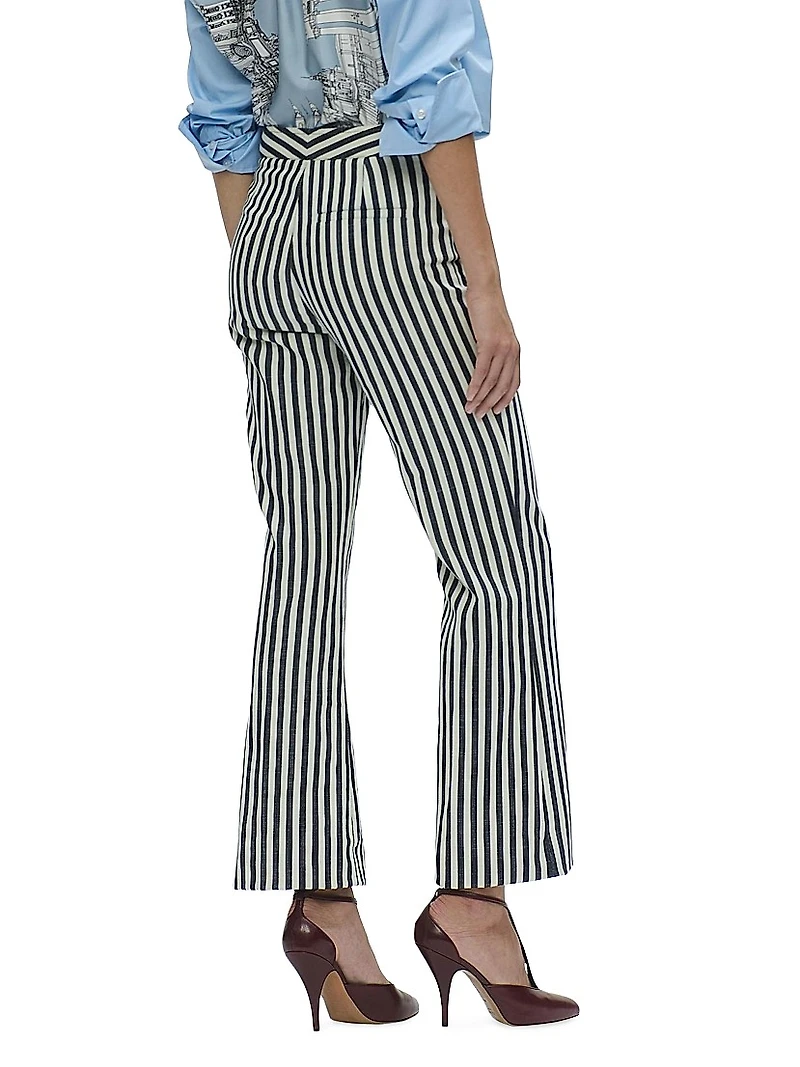 Lola Denim Stripes Crop Pants