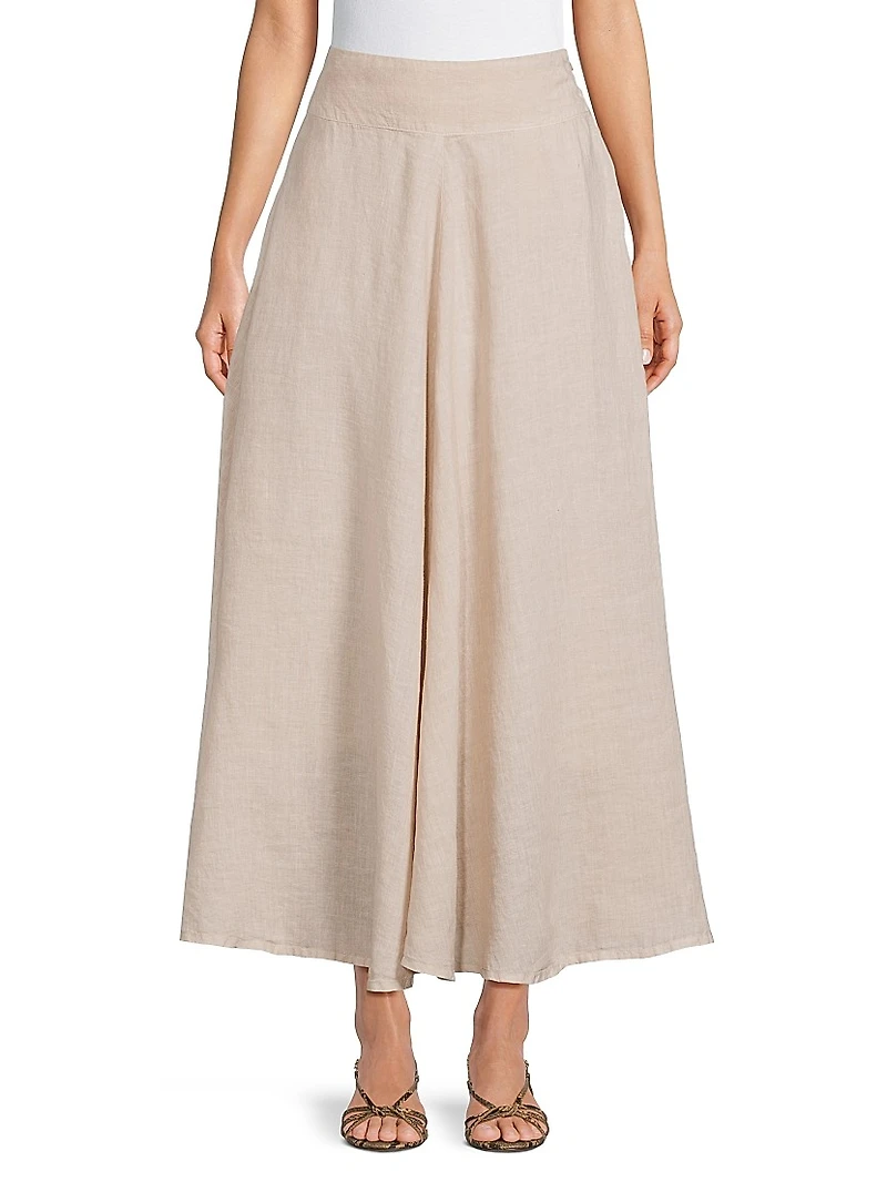 Circle Linen Maxi Skirt