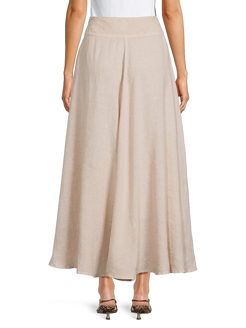 Circle Linen Maxi Skirt
