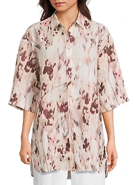 Printed Linen Blouse