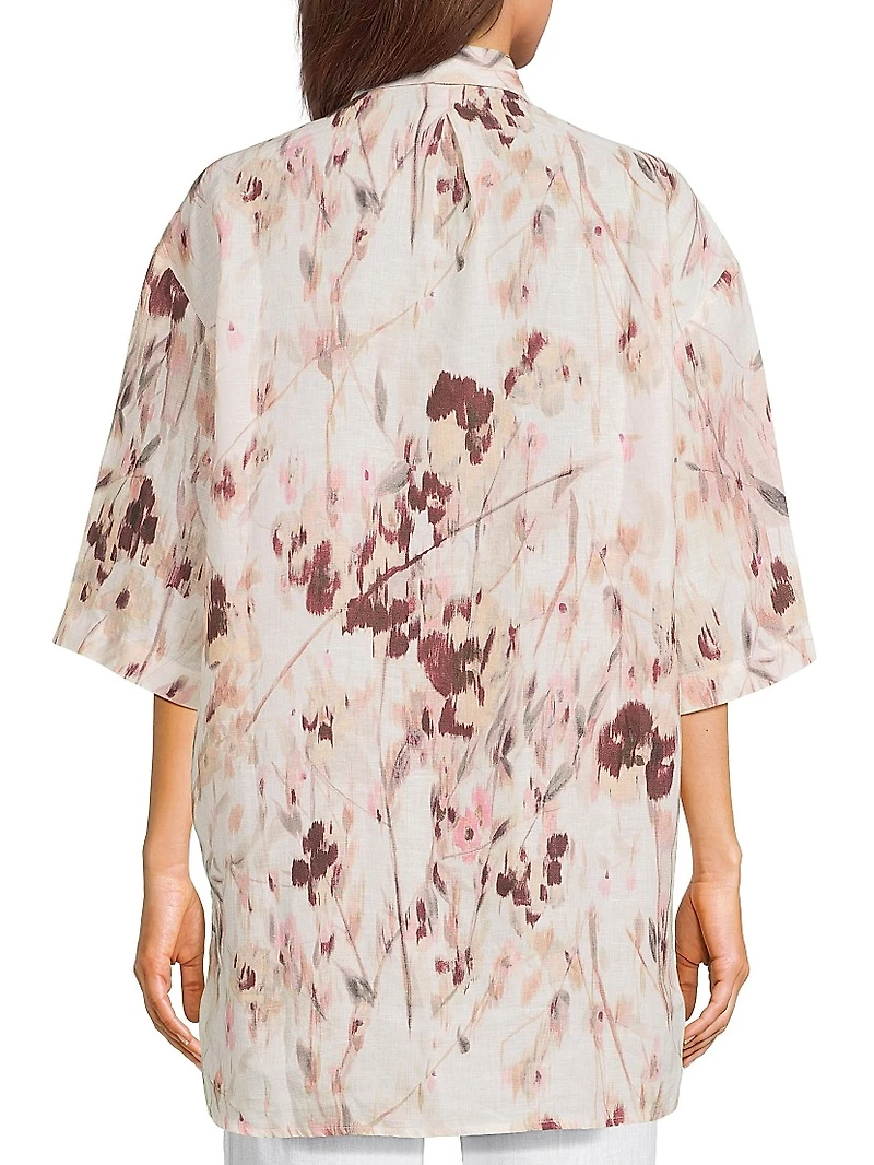 Printed Linen Blouse