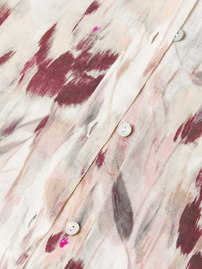 Printed Linen Blouse