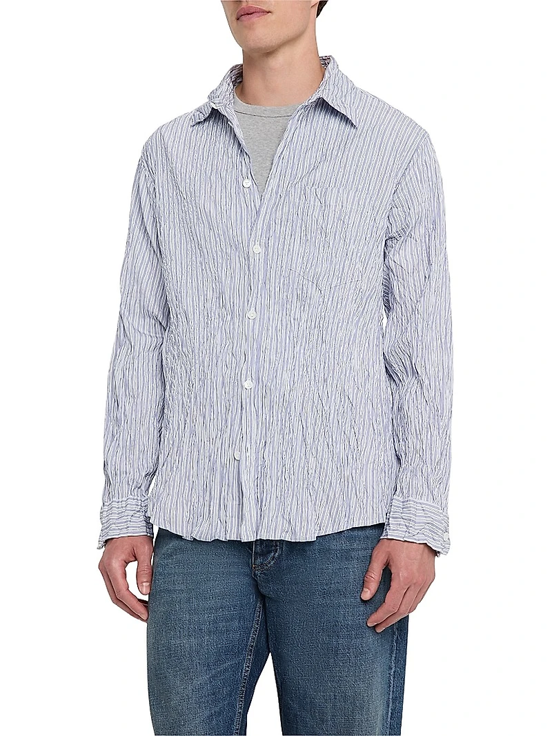 Technical Cotton Double-Striped Shirt