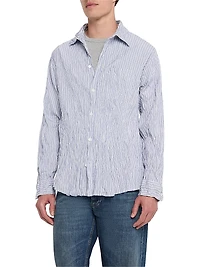Technical Cotton Double-Striped Shirt