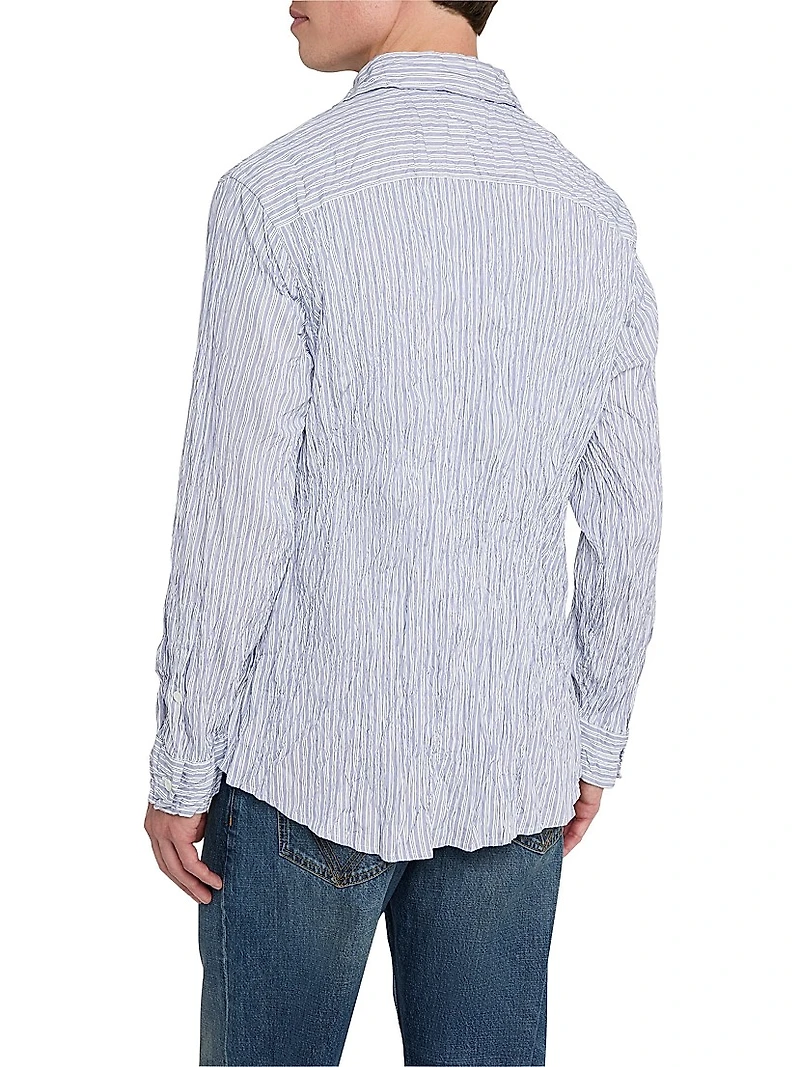Technical Cotton Double-Striped Shirt
