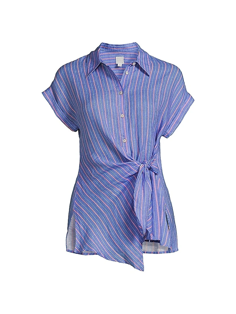 Striped Side-Tie Top