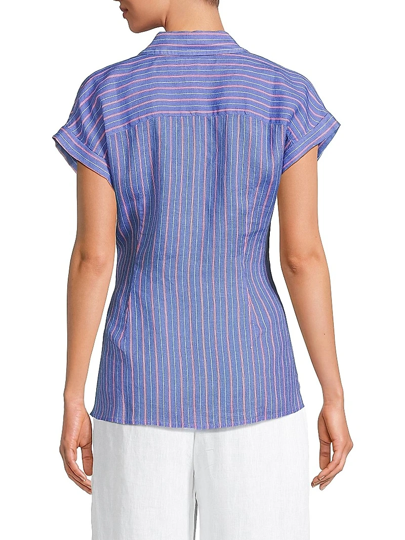 Striped Side-Tie Top