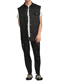 Oversized Linen Vest
