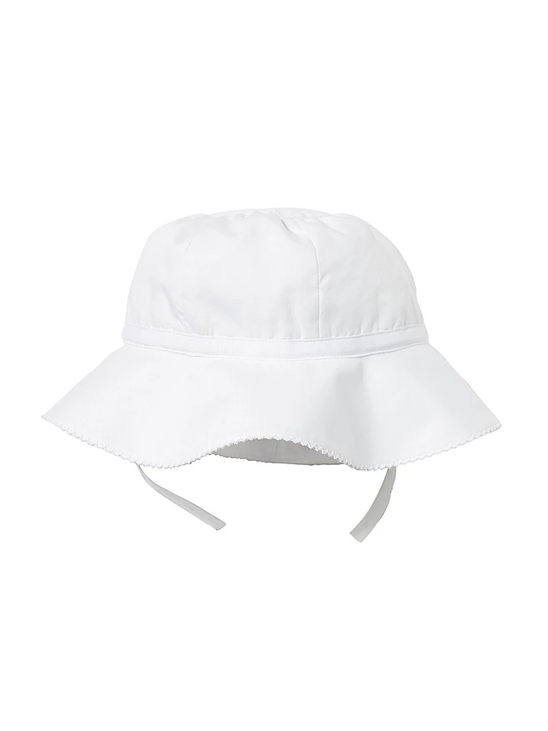 Baby Girl's Floral Rashguard Swimsuit & Hat Set