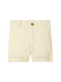 Little Boy's & Plaid Shirt Shorts Set