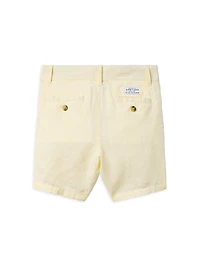 Little Boy's & Plaid Shirt Shorts Set