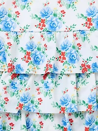 Baby Girl's Floral Ruffle Rashguard Top, Bottoms & Swim Hat Set