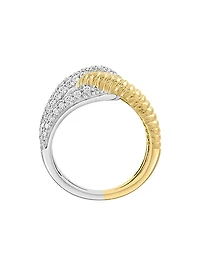 14K White & Yellow Gold & 0.74 TCW Diamond Ring