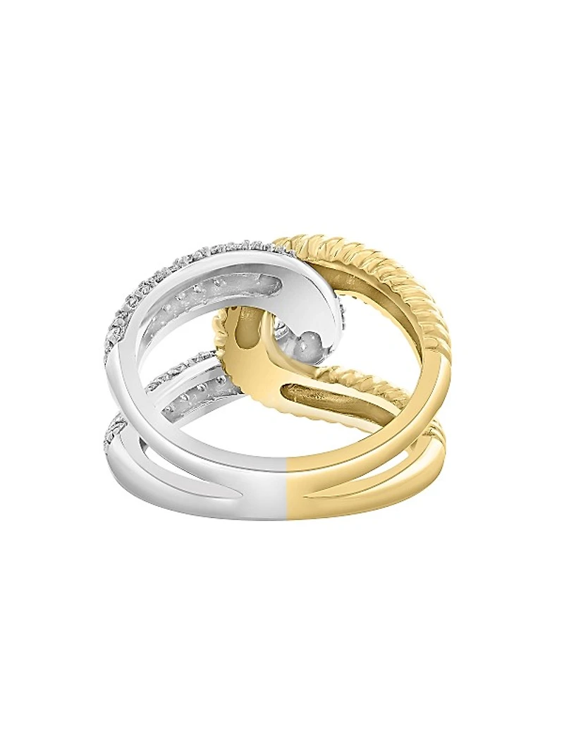 14K White & Yellow Gold & 0.74 TCW Diamond Ring