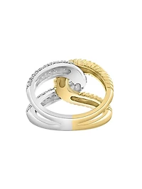 14K White & Yellow Gold & 0.74 TCW Diamond Ring