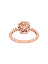 14K Rose Gold, Pink Sapphire & 0.16 TCW Diamond Ring