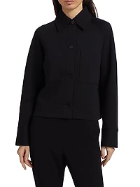 Cotton-Blend Shirt Jacket