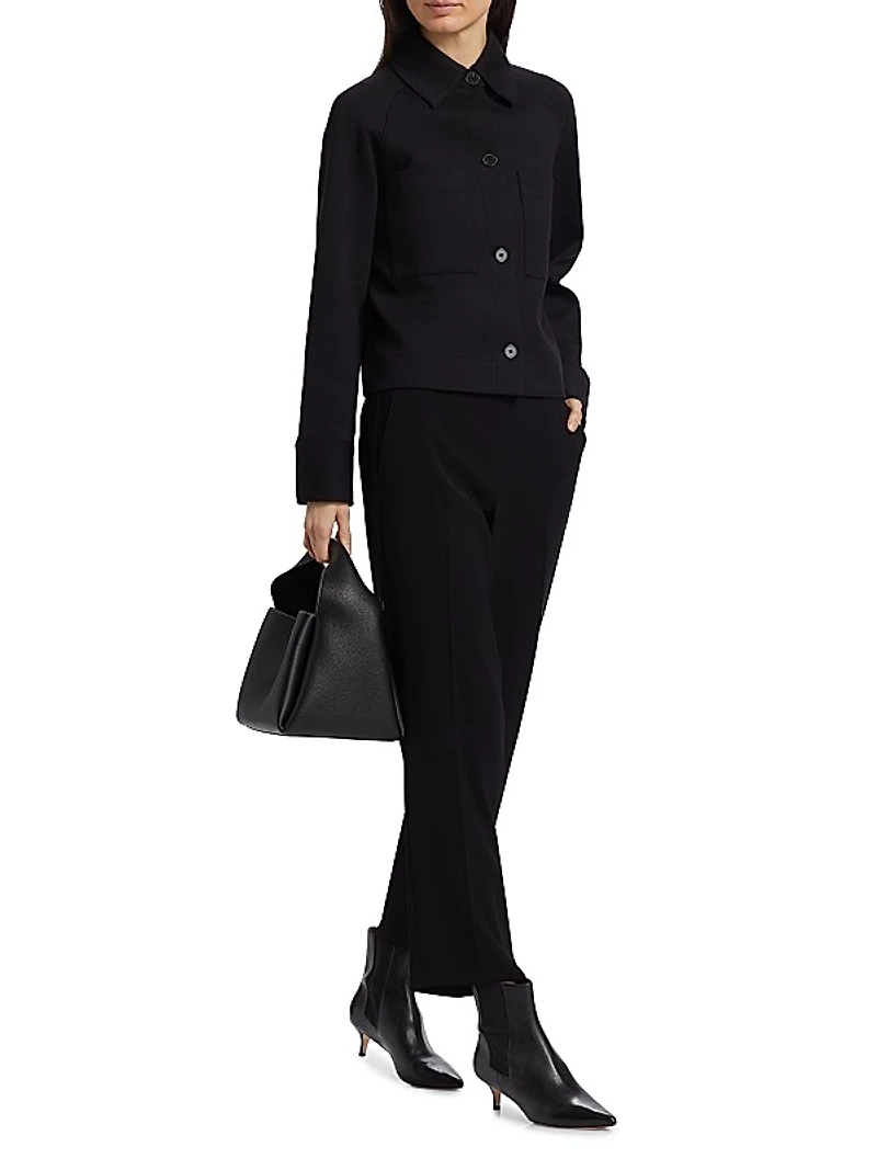 Cotton-Blend Shirt Jacket