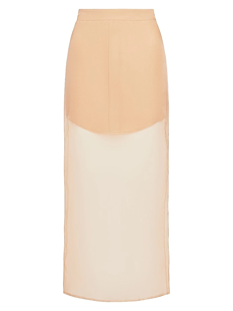 Sylkie Shirt Tail Midi-Skirt