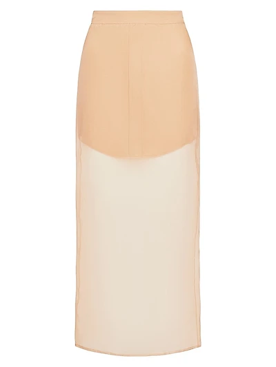 Sylkie Shirt Tail Midi-Skirt