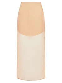 Sylkie Shirt Tail Midi-Skirt