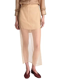 Sylkie Shirt Tail Midi-Skirt