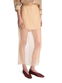 Sylkie Shirt Tail Midi-Skirt