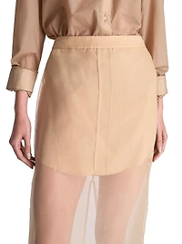 Sylkie Shirt Tail Midi-Skirt